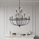 Emery 12 Light 40.2 inch Matte Black Chandelier Ceiling Light